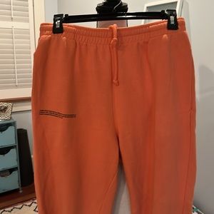 Pangaia, coral sweat pants in size small